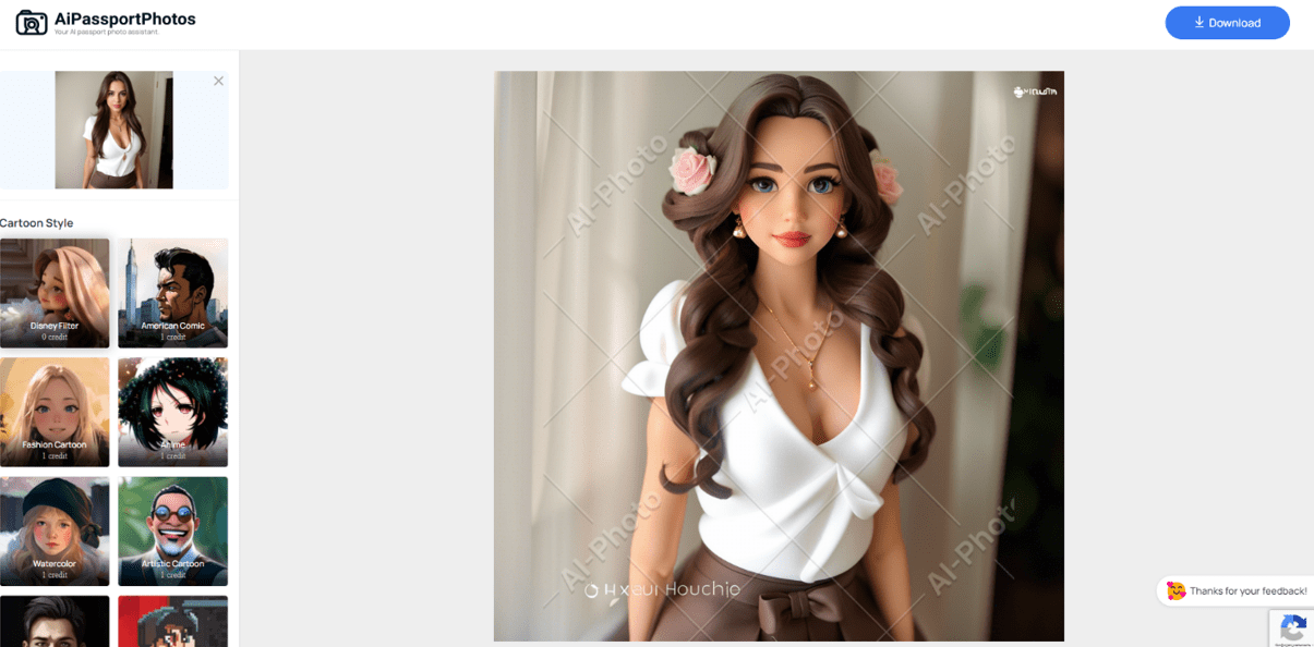 аниме нейросеть AI Passport Photos