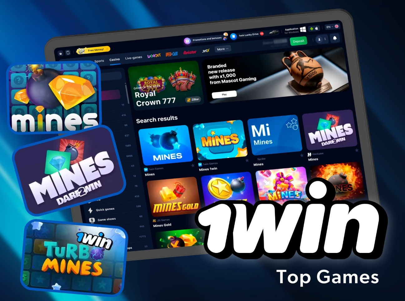 Играть на деньги в Mines на 1win - сигналы, стратегии, тактики